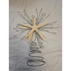 Natural Starfish Christmas Tree Topper 8.7'' Beach Nautical Coastal Christmas